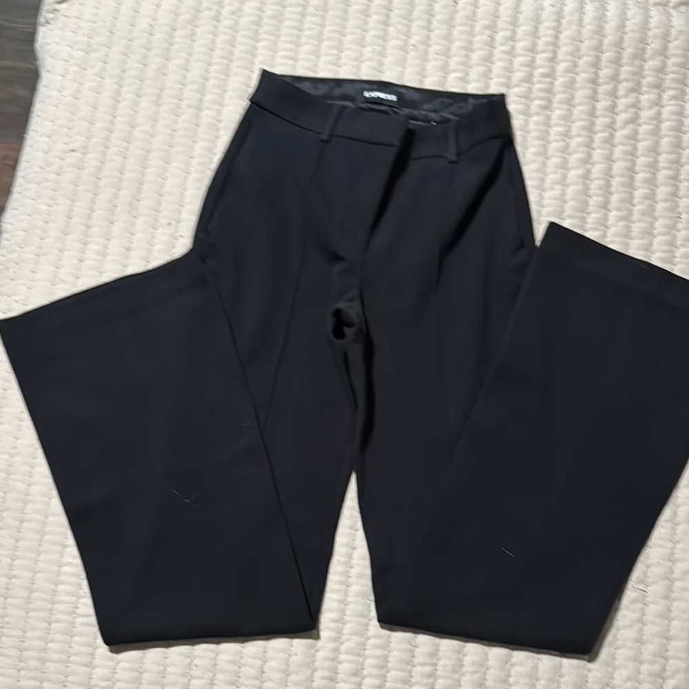 Express Classic Black Wide-Leg Pants